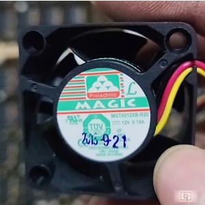 Magic MGT4012XB-R20 MGT4012XB-R2O 12V 0.15A 3wires Cooling Fan
