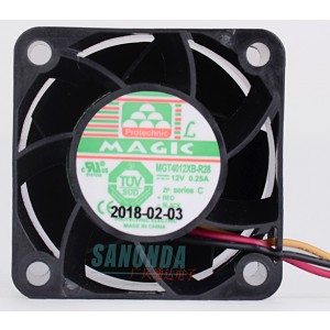 MAGIC MGT4012XB-R28 12V 0.25A 3wires cooling fan