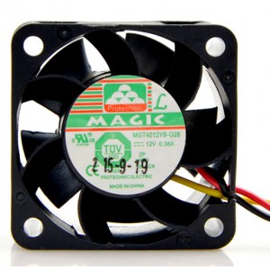 MAGIC MGT4012YB-O28 12V 0.38A 3wires cooling fan