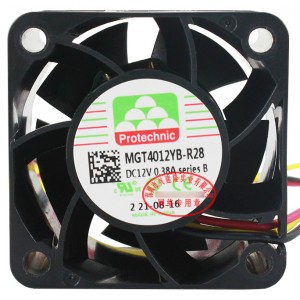 Magic MGT4012YB-R28 12V 0.38A 3wires Cooling Fan