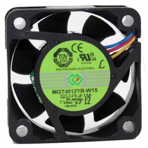 MAGIC MGT4012YB-W15 12V 0.15A 4wires Cooling Fan