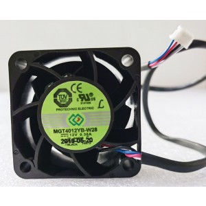MAGIC MGT4012YB-W28 12V 0.38A 4wires cooling fan