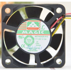 MAGIC MGT4024ZR-R15 24V 0.13A 2wires Cooling Fan
