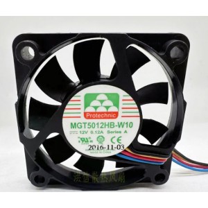 PROTECHNIC MGT5012HB-W10 12V 0.12A 4wires Cooling Fan