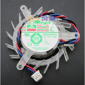 MAGIC MGT5012XR-010 MGT5012XR-O10 12V 0.19A 3wires Cooling Fan