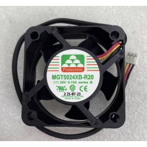MAGIC MGT5024XB-R20 MGT5024XBR20 24V 0.15A 3wires Cooling Fan 