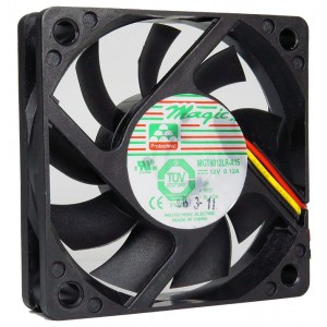 MAGIC MGT6012LR-A15 12V 0.12A  3wires Cooling Fan