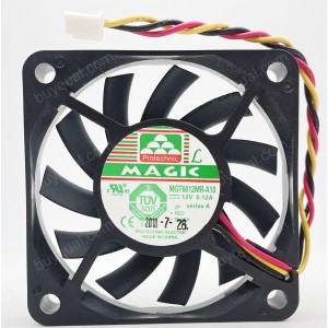MAGIC MGT6012MR-A10 12V 0.12A 3wires Cooling Fan