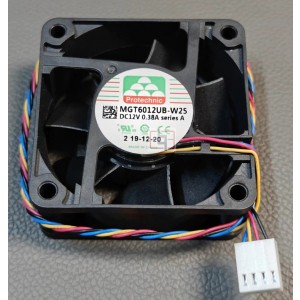 MAGIC MGT6012UB-W25 12V 0.38A 4wires Cooling Fan - New