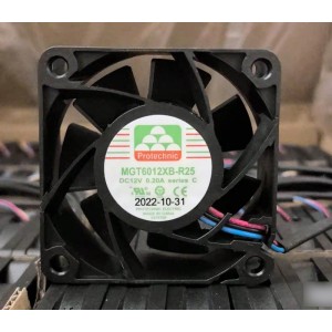 Protechnic MGT6012XB-R25 12V 0.2A 3wires Cooling Fan