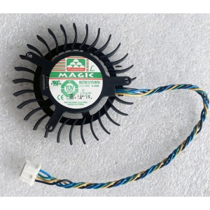 MAGIC MGT6012YR-W10 12V 0.30A 4wires Cooling Fan 