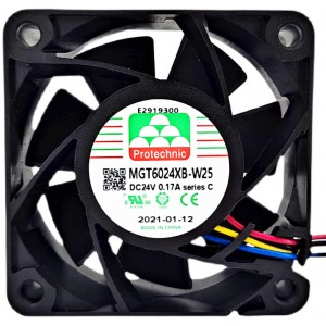 MAGIC MGT6024XB-W25 24V 0.17A 4wires Cooling Fan 