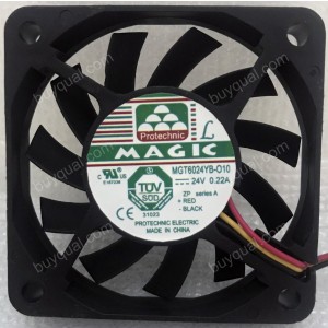 MAGIC MGT6024YB-010 MGT6024YB-O10 24V 0.22A 3wires cooling fan