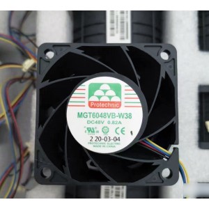 Protechnic MGT6048VB-W38 48V 0.82A 4wires Cooling Fan