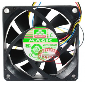 MAGIC MGT7012HB-W20 12V 0.27A 3.24W 4wires Cooling Fan