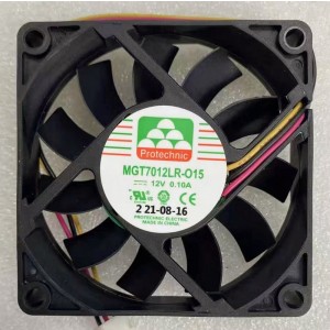 Protechnic MGT7012LR-O15 MGT7012LR-015 12V 0.1A 3wires Cooling Fan