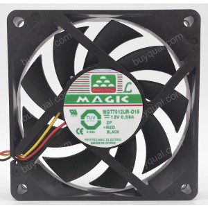 MAGIC MGT7012UR-O15 MGT7012UR-015 12V 0.58A 3wires Cooling Fan - Used/Refurbished
