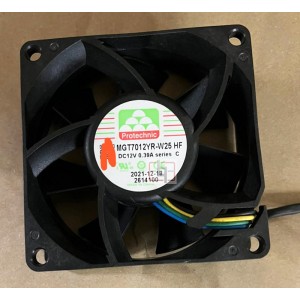 Magic MGT7012YR-W25 12V 0.39A 4wires Cooling Fan - Picture need