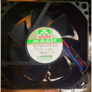 MAGIC MGT8012HR-R25 12V 0.24A 3wires Cooling Fan