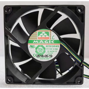 MAGIC MGT8012HR-W15 12V 0.18A 4wires Cooling Fan 