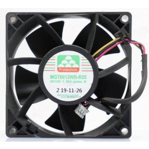 MAGIC MGT8012WB-R25 12V 1.50A 3wires Cooling Fan