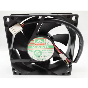 Protechnic MGT8012YB-O25 12V 0.42A 3wires Cooling Fan 