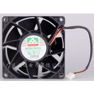 MAGIC MGT8012YB-R38 12V 1.80A 3wires Cooling Fan 