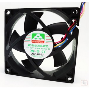 MAGIC MGT8012ZB-W25 12V 0.54A 4wires Cooling Fan