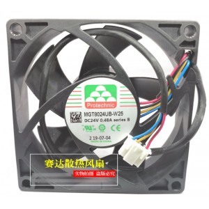 MAGIC MGT8024UB-W25 24V 0.48A 4wires Cooling Fan