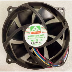 Protechnic MGT9212HR-W25 12V 0.25A 4wires Cooling Fan