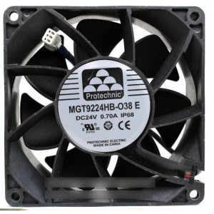 Protechnic MGT9224HB-O38 MGT9224HB-038 24V 0.70A 4wires Cooling Fan
