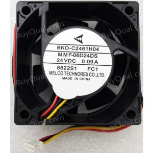 MitsubisHi MMF-06D24DS-FC1 BKO-C2461H04 24V 0.09A 3wires Cooling Fan