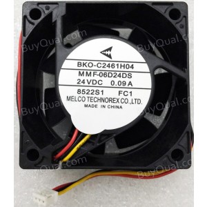 MitsubisHi MMF-06D24DS-FC1 BKO-C2461H04 24V 0.09A 3wires Cooling Fan