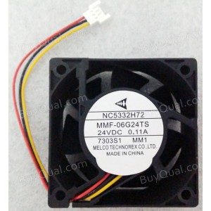 MitsubisHi MMF-06G24TS-MM1 NC5332H72 24V 0.11A 3wires Cooling Fan --NEW