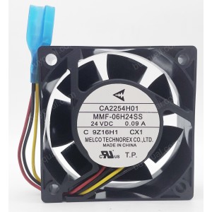 Mitsubishi MMF-06H24SS-CX1 CA2254H01 24V 0.09A 3 wires Cooling Fan