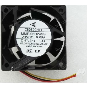 Mitsubishi MMF-06H24SS-CX3 CB0500H11 24V 0.09A 3wires Cooling Fan - Original New