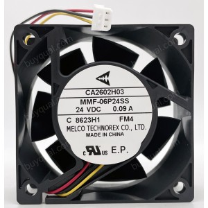 Mitsubishi MMF-06P24SS-FM4 CA2602H03 24V 0.09A 3wires Cooling Fan