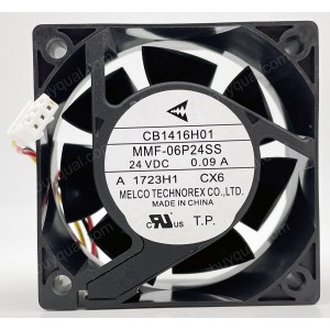 Mitsubishi MMF-06P24SS-CX6 CB1416H01 24V 0.09A 3wires Cooling Fan