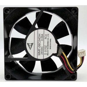 MITSUBISHI MMF-08C24DH-RCA 24V 0.09A 3 wires Cooling Fan 