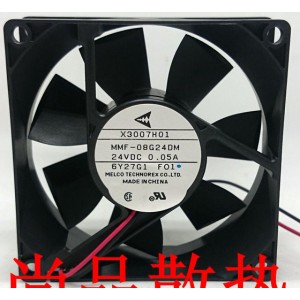 Mitsubishi MMF-08G24DM-FO1 MMF-08G24DM-F01 24V 0.05A 2 wires Cooling Fan