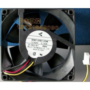 MitsubisHi MMF-09B12DM-RB6 12V 0.16A 3wires Cooling Fan