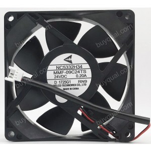 MitsubisHi MMF-09C24TS-RN9 MC5332H34 24V 0.2A 2wires Cooling Fan