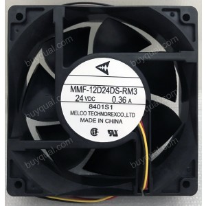 Mitsubishi MMF-12D24DS-RM3 MMF-12D24DS-RM5 24V 0.36A 3 wires Cooling Fan