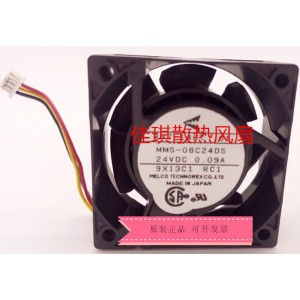 Mitsubishi MMS-06C24DS-RC1 24V 0.09A 3wires Cooling Fan