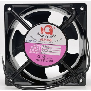 MIN QUAN MQ12038HBL1 110V 0.28A 2 wires Cooling Fan