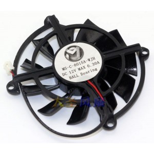 MAXSUN MS-C-8015A-WJH 12V 0.25A 2wires Cooling Fan