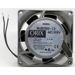 ORIX MU825S-13 100V 9.5/8W 2wires Cooling Fan