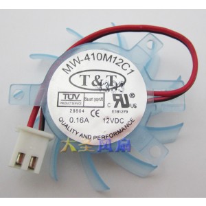 T&T MW-410M12C1 12V 0.16A 2wires Cooling Fan