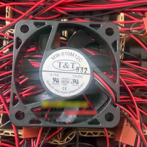 T&T MW-510M12C 12V 0.11A 2wires Cooling Fan 
