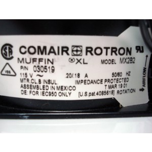 COMAIR ROTRON MX2B2 115V 0.20/0.18A fan
